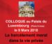 Le harcèlement moral dans la vie privée - Conséquences sur les enfants - Colloque au Sénat le 9 mars 2018