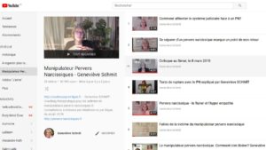 YouTube de Geneviève SCHMIT, Experte dans l'accompagnement de victimes de manipulateurs pervers narcissiques