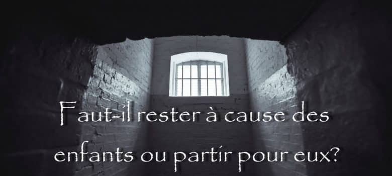 Aurais-je dû le quitter plus tôt, beaucoup plus tôt? Et si oui, pourquoi ne l’ai-je pas fait? Geneviève SCHMIT