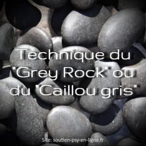 La technique du "Caillou Gris" ou "Grey Rock" : une barrière contre la manipulation perverse